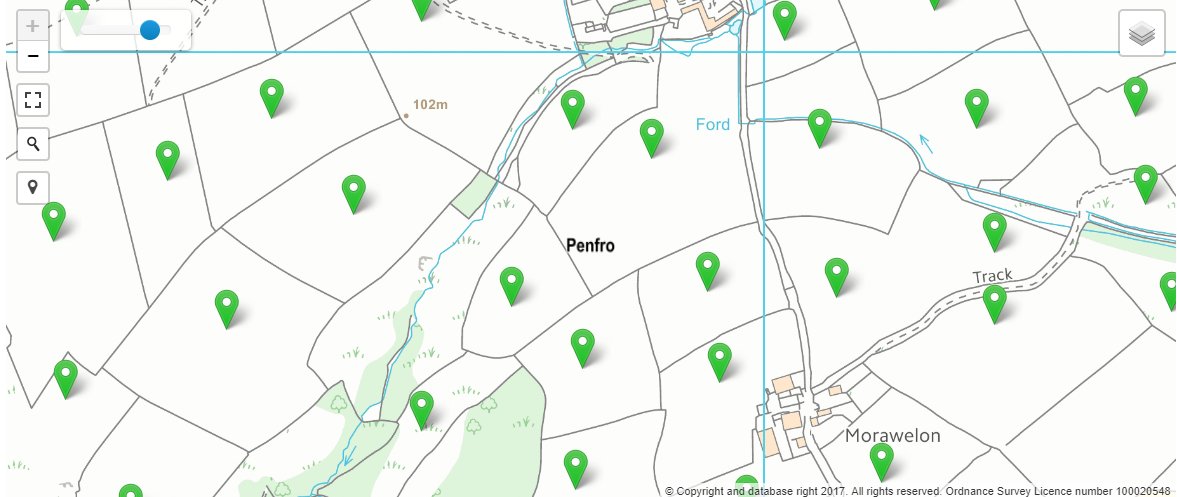 Fields with names collected by the Perci Penfro project.