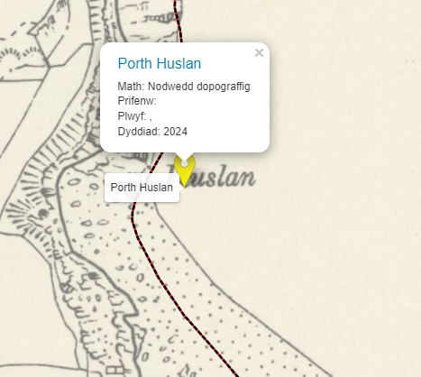 Map showing a place name under threat of anglicisation.